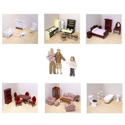 melissa and doug dollhouse furniture bundle